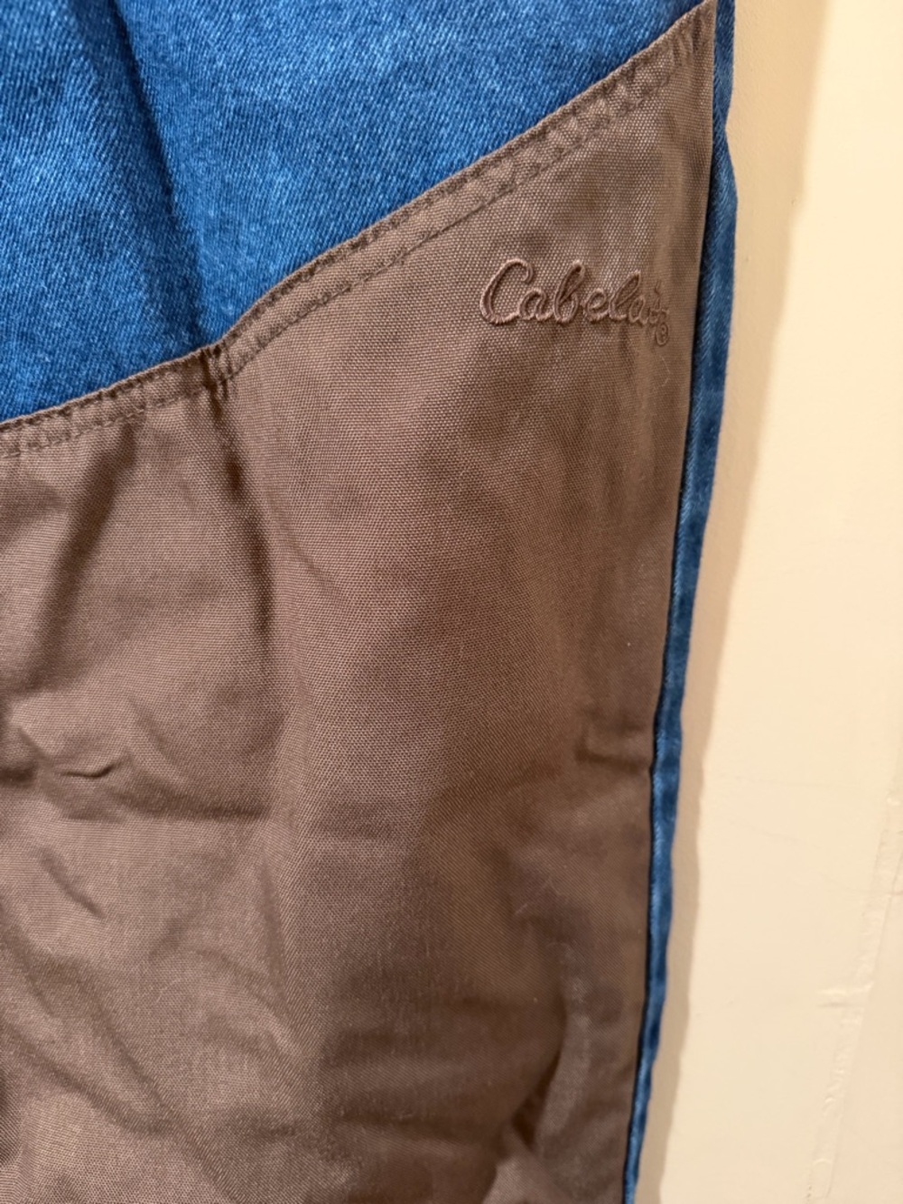 Cabela's Roughneck Upland Two-Tone Denim Work Pants - Blue & Brown Mens 36x32 - Picture 2 of 4